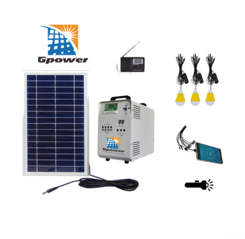 Alle in 1 100W Solarhauptbeleuchtung Kit Rural Solar Power Systems mit 3 Birnen